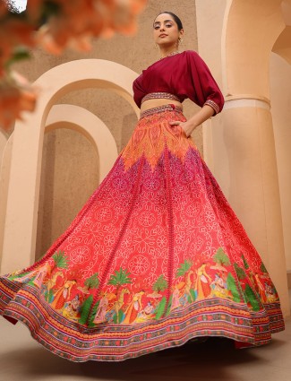Buy Fabpixel Women's Embroidered Velvet Bridal Wear Lehenga Choli and  Pastel Pink Dupatta (7063,Maroon,Free Size) at Amazon.in