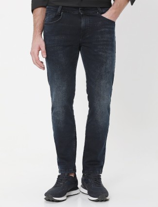 MUFTI black washed super slim fit jeans