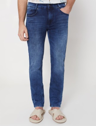 Mufti blue washed narrow jeans