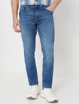 MUFTI blue washed skinny jeans