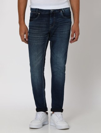 Mufti indigo blue skinny fit jeans
