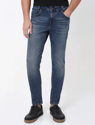 MUFTI light washed ankle length jeans