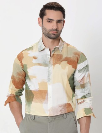 MUFTI multi printed cotton shirt