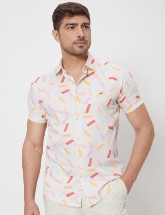 Men's Thai Silk Shirt Short Sleeve Casual Button-Up 20 Plain