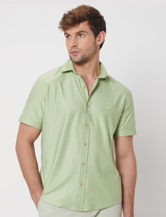 MUFTI pista green cotton shirt