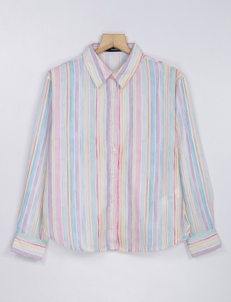 Multi color stripe cotton shirt