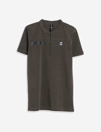 Mymera dark brown cotton t shirt