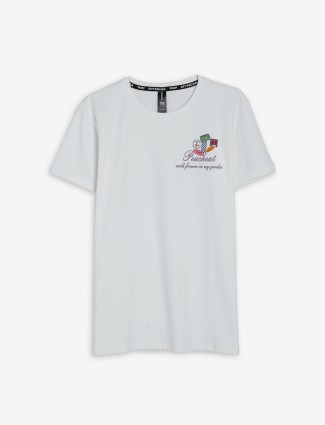 Mymera white printed t shirt