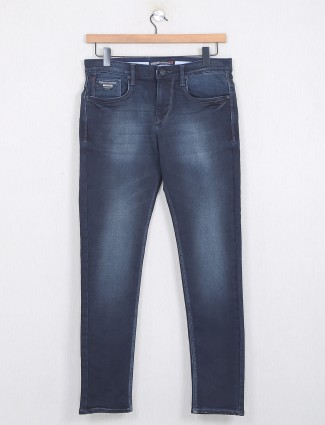 Nostrum dark blue slim fit casual jeans