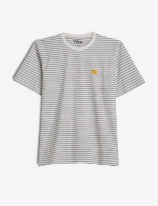 OCTAVE off-white stripe cotton t-shirt