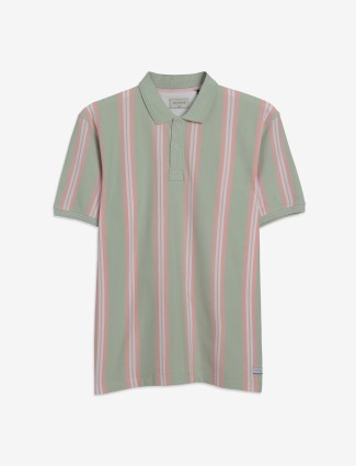Octave sage green stripe t-shirt
