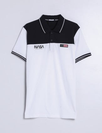Octave white polo t shirt