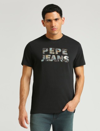 PEPE JEANS black casual t-shirt