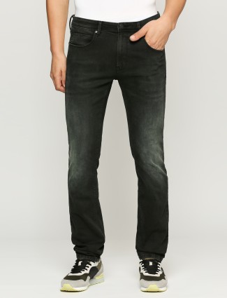 Pepe Jeans black mid rise slim fit jeans