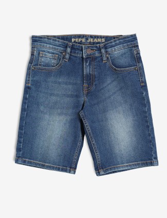 PEPE JEANS blue washed shorts