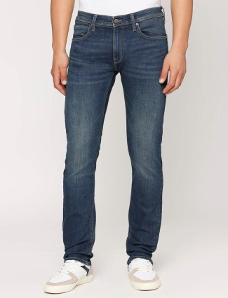 Pepe Jeans dark blue mid waist slim fit jeans