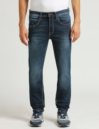 PEPE JEANS dark blue washed casual jeans