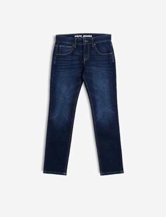 PEPE JEANS  dark navy washed jeans