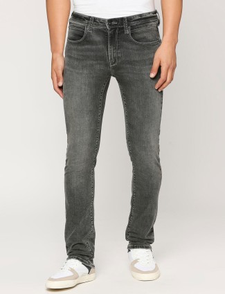Pepe Jeans grey washed mid rise slim fit jeans