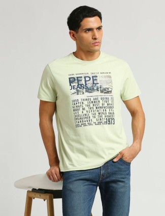 PEPE JEANS light green half sleeve t-shirt
