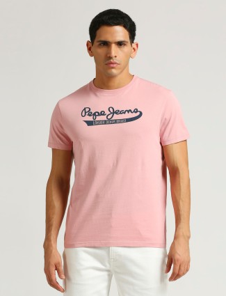 PEPE JEANS light pink half sleeve t-shirt