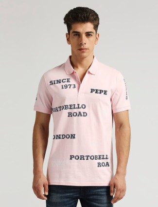 PEPE JEANS light pink printed t-shirt