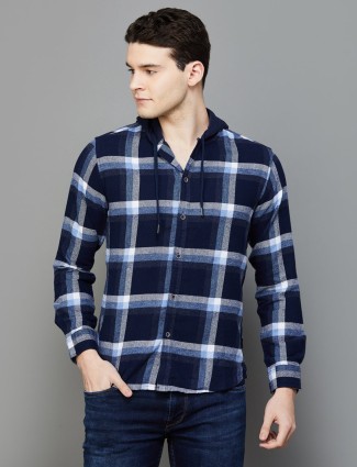 Pepe Jeans navy checks shirt in cotton