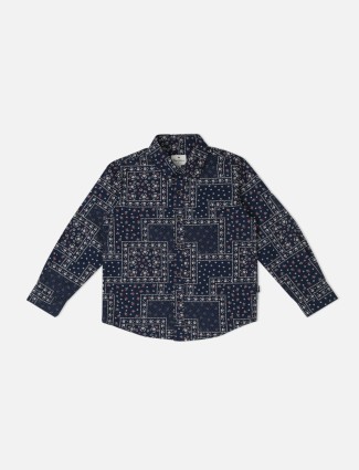 Pepe Jeans navy cotton printed shirt