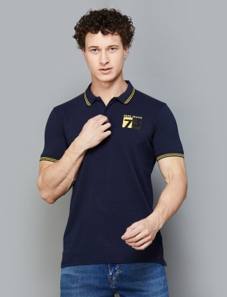 PEPE JEANS navy polo neck t-shirt