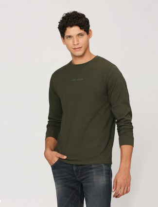 Pepe Jeans olive textured t shirt