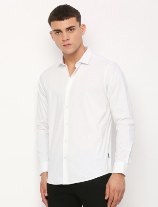 PEPE JEANS plain white casual shirt