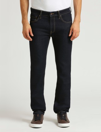 PEPE JEANS solid navy slim fit jeans