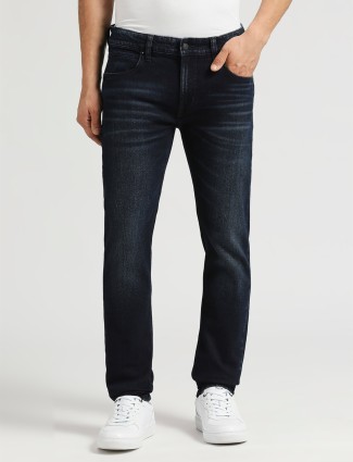 PEPE JEANS washed balck slim taper fit jeans