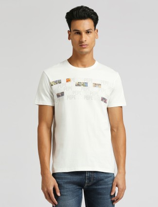 PEPE JEANS white casual t-shirt