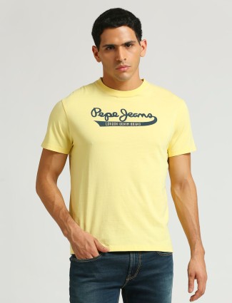 PEPE JEANS yellow half sleeve t-shirt