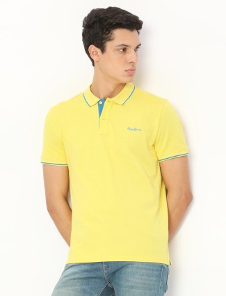 PEPE JEANS yellow polo t-shirt 