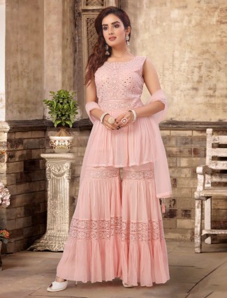 plain georgette suit design
