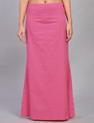 Pink plain saree shaper