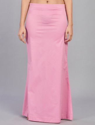 Pink plain saree shapewear
