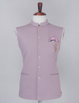 Pink wedding and party wear terry rayon waistcoat 