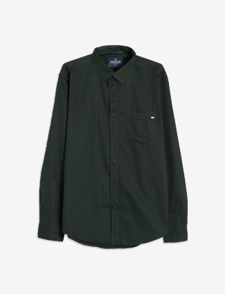 Pioneer dark olive cotton shirt
