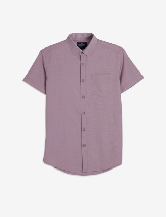 PIONEER pink texture cotton shirt