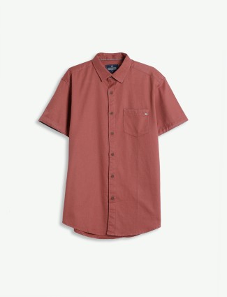 Pioneer plain dark pink cotton shirt