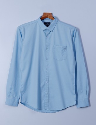 Pioneer sky blue plain shirt