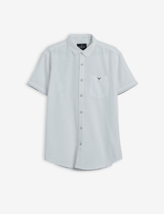 Pioneer white plain half sleeve shirt
