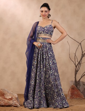 Shop Sky blue silk party wear lehenga choli online from G3fashion India.  Brand - G3, Product code - G3-WLC3291, Pric… | Lehenga, Lehenga choli,  Lehenga choli online