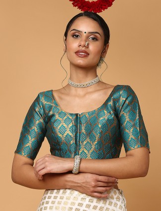 Rama green silk blouse