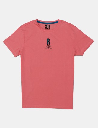 Rex Straut cotton pink printed t shirt for casual