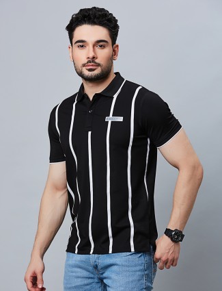River Blue black cotton stripe t-shirt