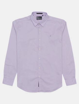 River Blue  lilac purple cotton casual shirt